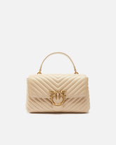 Borsa a mano media Lady Love Bag Puff in nappa chevron - | Pinko
