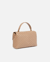 Lady Love Bag Puff medium handbag in chevron nappa leather - | Pinko