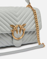Lady Love Bag Puff medium handbag in chevron nappa leather - | Pinko