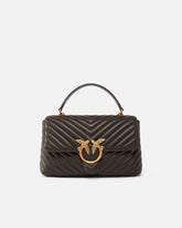 Bolso de mano mediano Lady Love Bag Puff de napa con motivo de chevrón - | Pinko