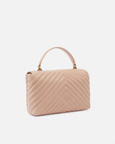 Lady Love Bag Puff medium handbag in chevron nappa leather - Pink | Pinko