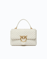 Lady Love Bag Puff medium handbag in chevron nappa leather - | Pinko