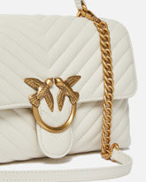 Bolso de mano mediano Lady Love Bag Puff de napa con motivo de chevrón - | Pinko