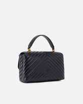 Lady Love Bag Puff medium handbag in chevron nappa leather - | Pinko
