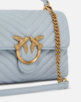 Borsa piccola a mano Lady Love Bag Puff Chevron - Azzurro | Pinko