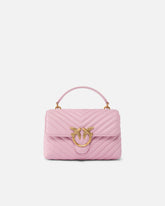 Borsa piccola a mano Lady Love Bag Puff Chevron - Rosa Chiaro | Pinko