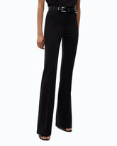 Flared ponte-knit trousers - | Pinko