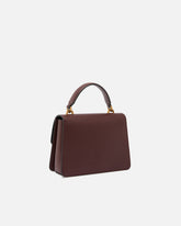 Borsa mini a mano Love Bag Top Handle in pelle - Burgundy | Pinko