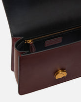 Borsa mini a mano Love Bag Top Handle in pelle - Burgundy | Pinko