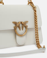 Borsa mini a mano Love Bag Top Handle in pelle - Bianco | Pinko