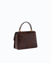 Borsa a mano Mini Love Bag One Top Handle Light in pelle con stampa pitone - | Pinko