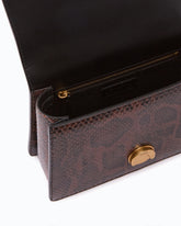 Borsa a mano Mini Love Bag One Top Handle Light in pelle con stampa pitone - | Pinko