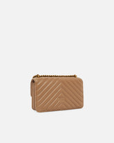 Borsa piccola a tracolla Love Bag One Chevron - Beige | Pinko