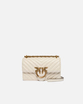 Borsa piccola a tracolla Love Bag One Chevron - Bianco | Pinko