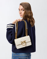 Mini borsa a tracolla Love Bag con logo imprimè - | Pinko