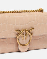 Bolso bandolera pequeño Mini Love Bag One de piel con estampado de cocodrilo - | Pinko