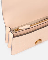 Μικρή δερμάτινη τσάντα Mini Love Bag One με κροκό στάμπα - Μπεζ | Pinko