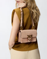 Bolso bandolera pequeño Mini Love Bag One de piel con estampado de cocodrilo - | Pinko