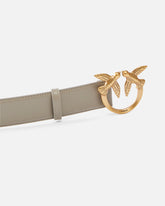Cintura alta Love Birds in pelle 4cm - | Pinko