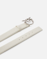 Cintura alta Love Birds in pelle 4cm - | Pinko