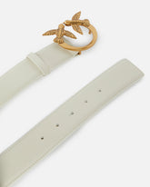 Cintura alta Love Birds in pelle 4cm - | Pinko