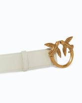 Love Birds high leather belt 4cm - | Pinko