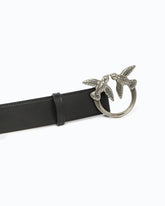 Breiter Ledergürtel Love Birds 4cm - | Pinko