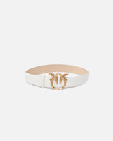 Cintura in pelle con fibbia Love Birds 4 cm - | Pinko