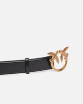 Cintura in pelle con fibbia Love Birds 4 cm - | Pinko