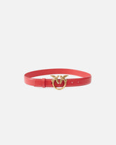 Love Birds leather belt 3cm - | Pinko