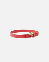 Love Birds leather belt 3cm - | Pinko