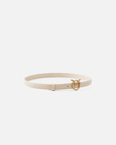 Love Birds thin leather belt 2cm - | Pinko