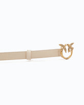 Love Birds thin leather belt 2cm - | Pinko