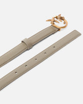 Love Birds thin leather belt 2cm - | Pinko