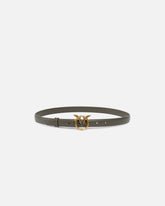 Cintura sottile Love Birds in pelle 2cm - | Pinko