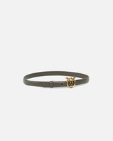 Love Birds thin leather belt 2cm - | Pinko