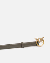 Love Birds thin leather belt 2cm - | Pinko