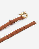 Love Birds thin leather belt 2cm - | Pinko
