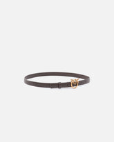 Cintura sottile Love Birds in pelle 2cm - | Pinko