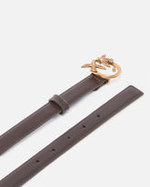 Cintura sottile Love Birds in pelle 2cm - | Pinko