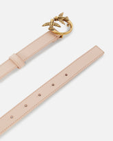 Love Birds thin leather belt 2cm - | Pinko