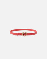 Cintura sottile Love Birds in pelle 2cm - | Pinko