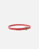Love Birds thin leather belt 2cm - | Pinko