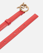 Love Birds thin leather belt 2cm - | Pinko