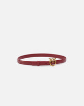 Love Birds thin leather belt 2cm - | Pinko