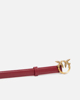 Cintura sottile Love Birds in pelle 2cm - | Pinko