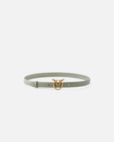 Love Birds thin leather belt 2cm - | Pinko