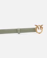 Cintura sottile Love Birds in pelle 2cm - | Pinko