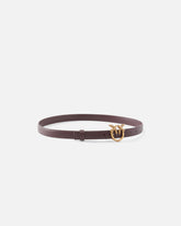 Love Birds thin leather belt 2cm - | Pinko