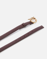 Cintura sottile Love Birds in pelle 2cm - | Pinko